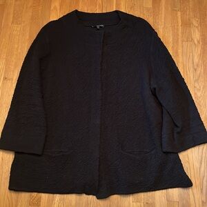 Eileen Fisher Textured Black Jacket
